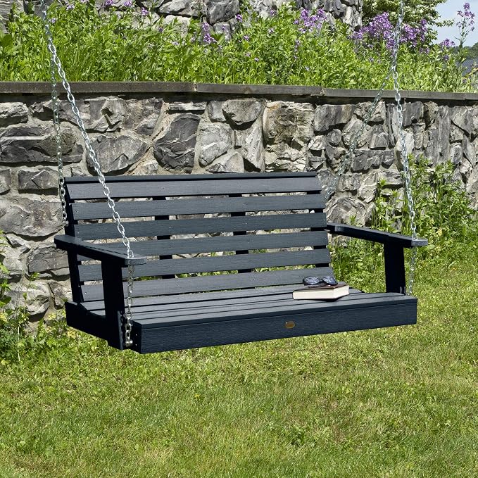 Highwood Weatherly Porch Swing, 4 Feet, Federal Blue - Image 2