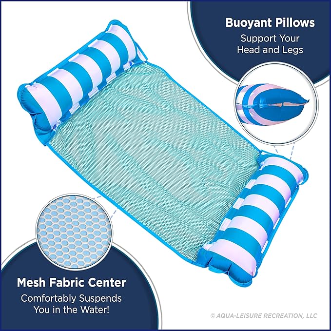 Aqua 4-in-1 Monterey Hammock Pool Float & Water Hammock, Inflatable Pool Floats - Image 2