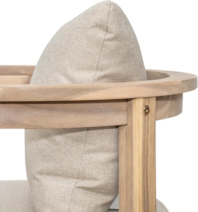 Christopher Knight Home Kuart Acacia Wood Outdoor Bar Stool Set of 2 - Image 16