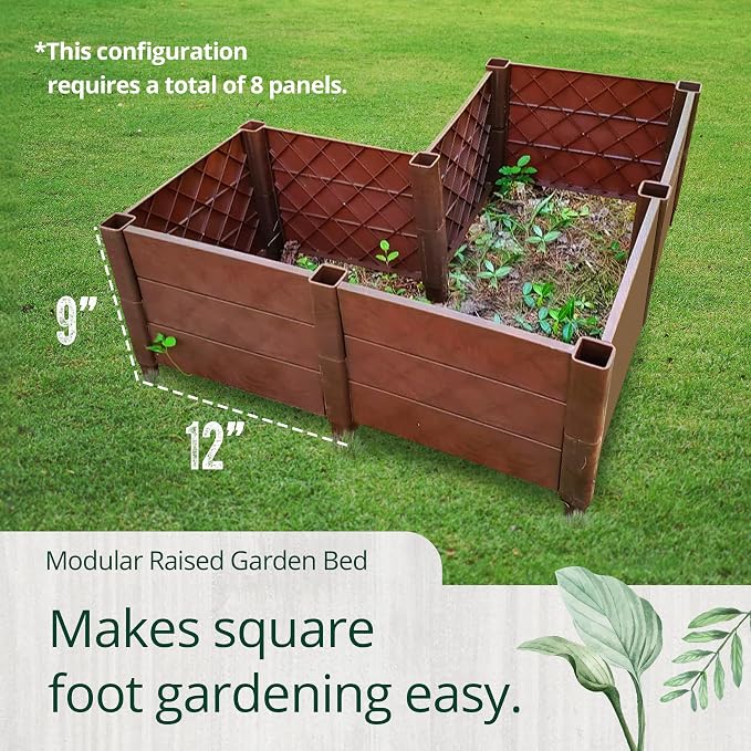 Dalen Modular Raised Bed Garden – Faux Wood – 8 Panel Starter Pack – Makes - Image 6