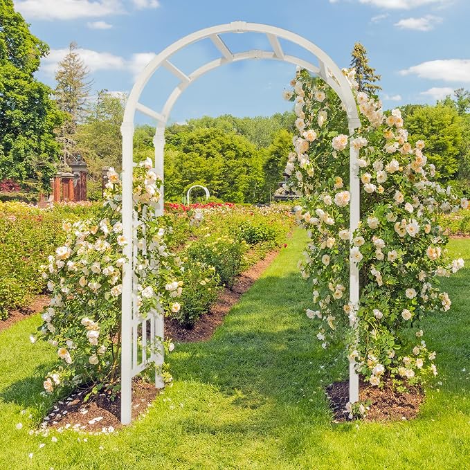 VINGLI Vinyl Garden Arbor, PVC Wedding Arch by VINGLI