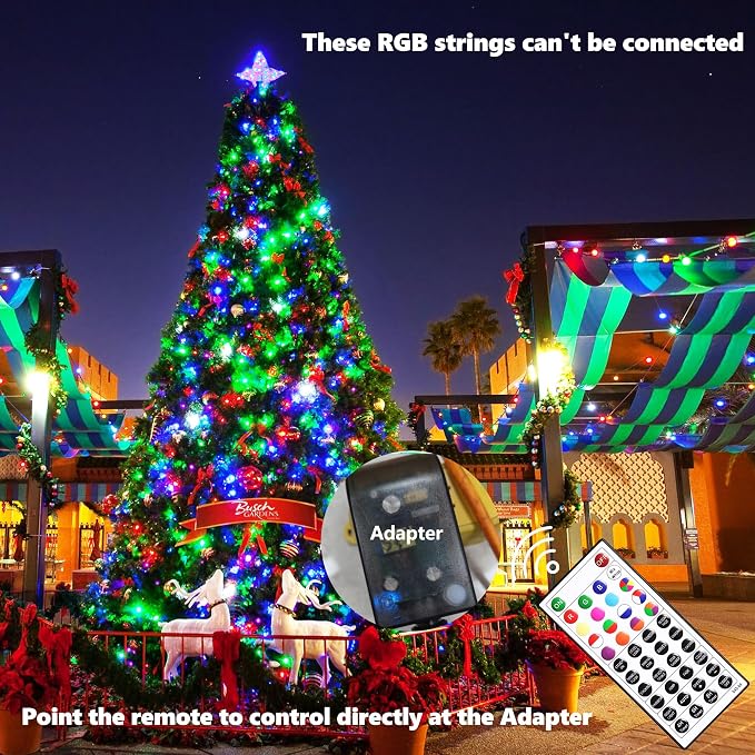 Joomer St. Patrick's Day Green String Lights - 66FT 200LED RGB String Lights - Image 6