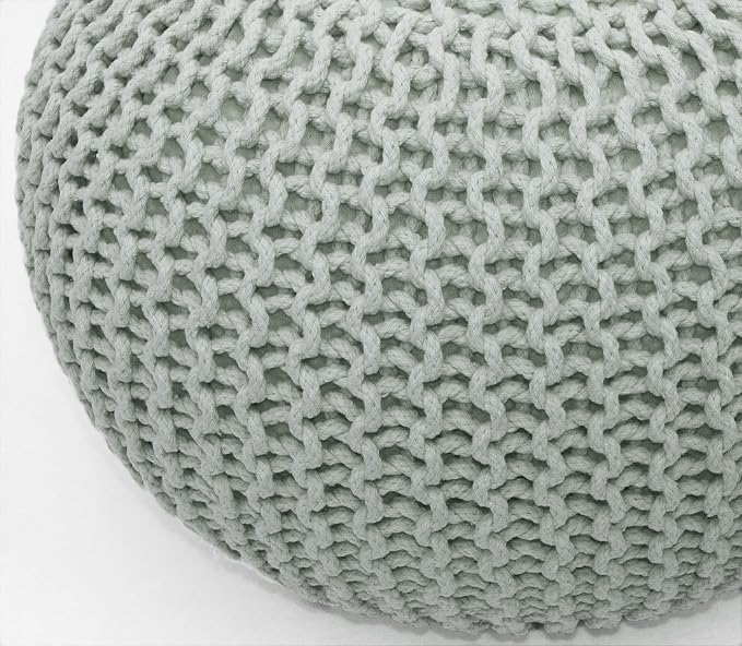 COTTON CRAFT Round Pouf Ottoman - Image 6