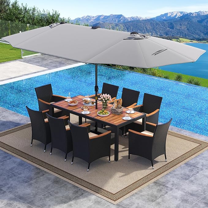 Tangkula 11 Pieces Patio Dining Set - Image 3