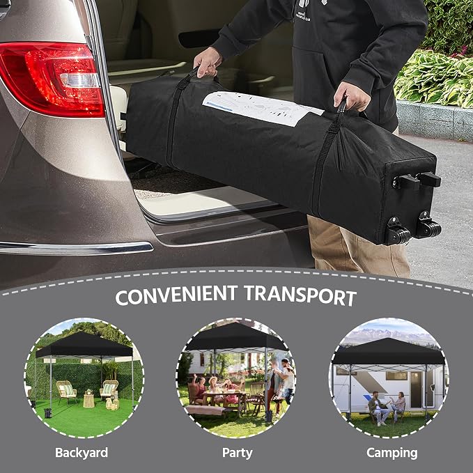 Yaheetech 10x10 1-Person Setup Pop Up Canopy Tent, Instant Portable Commercial - Image 6