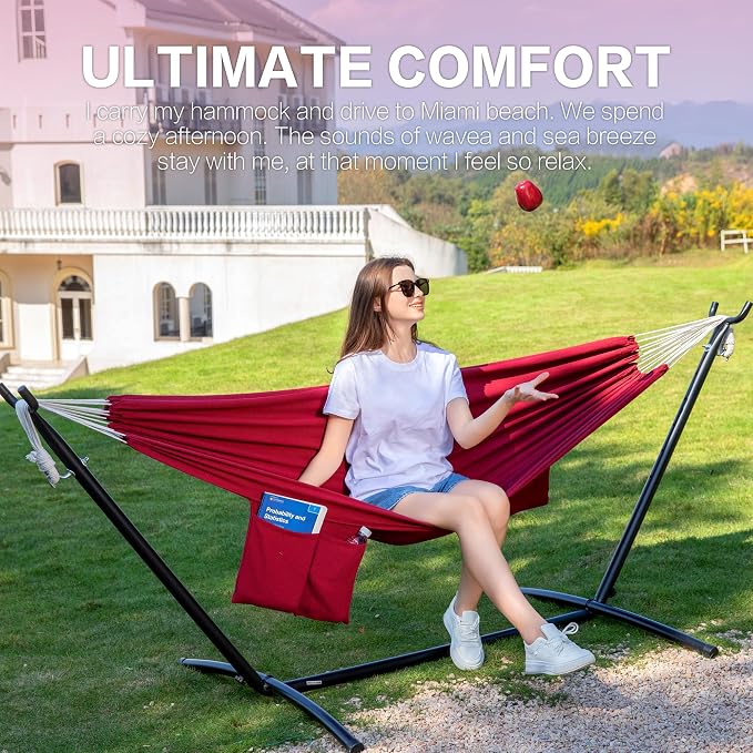 PNAEUT Double Hammocks with Stand - Image 2