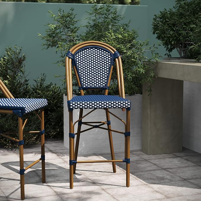 EMMA + OLIVER Soie Bistro Counter Stool - Image 6