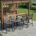 Crestlive Products Outdoor Bar Stools Set of 4, Heavy Duty Patio Furniture by CrestliveProducts