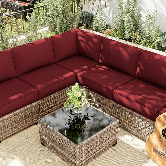 14 Pcs Outdoor Cushion Slipcovers Outdoor Patio Cushion Covers Replacement - Image 2