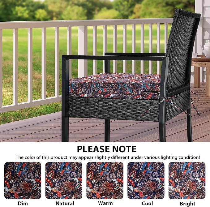 Outdoor Chair Cushions Set of 4, Waterproof Outdoor Seat Cushions - Image 7