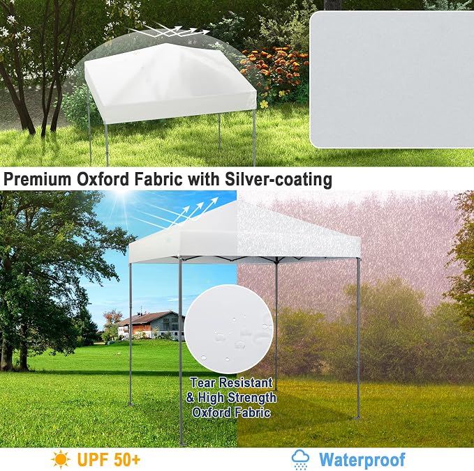 Tangkula 6.6x6.6 Ft Pop Up Canopy, 1 Person Instant Setup Canopy Tent - Image 3