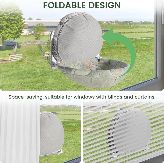 Cat Window Perch, Glow in The Dark Foldable Cat Hammock - Image 5