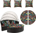 66" Round Daybed Cushion Cover & 3 Pillow Covers Set by dreahoteztil