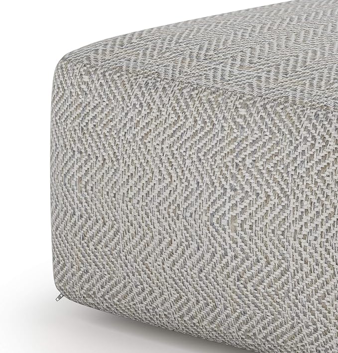 SIMPLIHOME Nate Square Pouf - Image 7