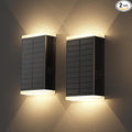 Solar Wall Light Outdoor, 3000/4000/6000K 3 Modes Dusk to Dawn Lighting Wall by UGDLUCK