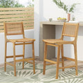 Christopher Knight Home Merry Patio Acacia Wood Bar Stool Set of 2, Counter by ChristopherKnightHome