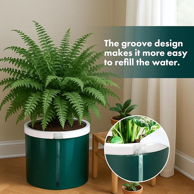 D'vine Dev 10 Inch Design Self Watering Planter - Image 7