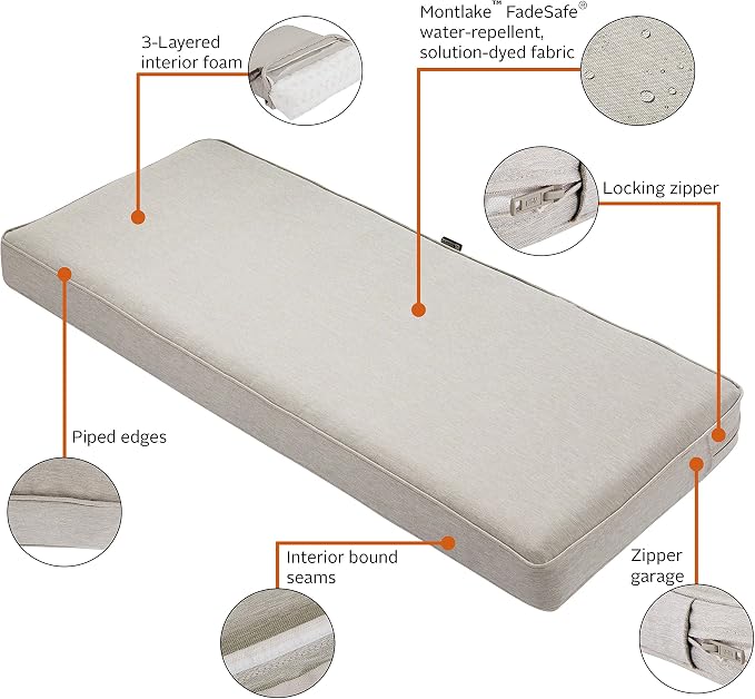 Classic Accessories 62-045-HGREY-EC Montlake FadeSafe Water-Repellent 59 x 18 x - Image 4
