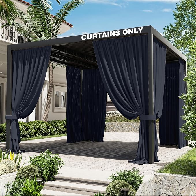 Gazebo Universal Replacement Privacy Curtain, 4-Panels Sidewall Curtains by WelcometoKimunukStore