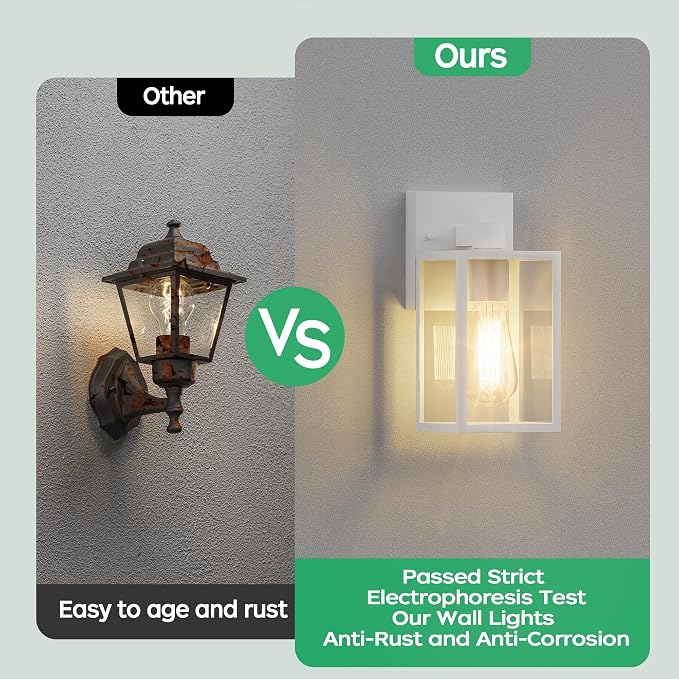 WIHTU White Outdoor Lights for House, LED Exterior Front Porch Light fixtures - Image 5