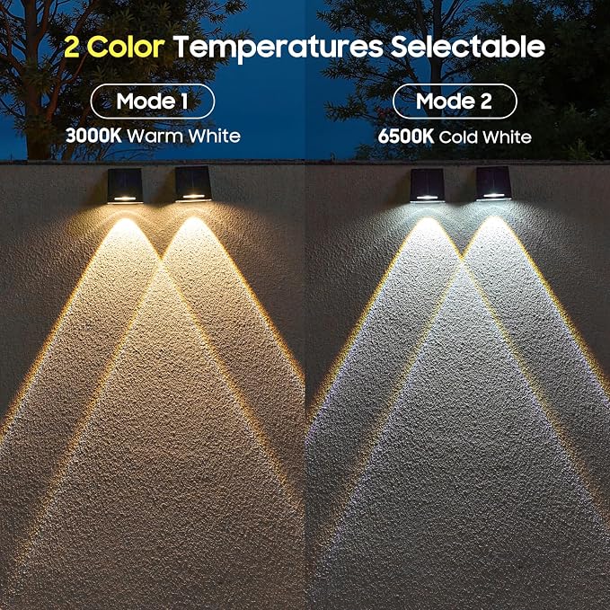 LETMY Solar Fence Lights Outdoor 8 Pack - Image 5