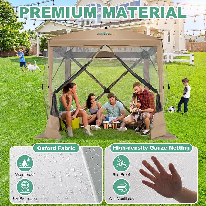 COBIZI 6x6 FT Pop up Gazebo Tent, Waterproof Instant Screen - Image 6