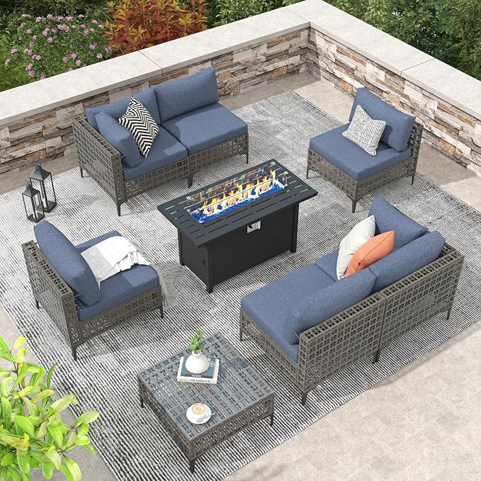 Patiorama 8 Piece Wicker Patio Furniture Set by Patiorama