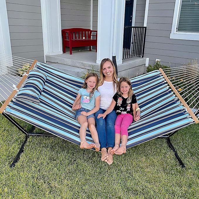 Lazy Daze Hammocks 12 FT Quilted Fabric Double Hammock - Image 2