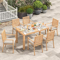 Wisteria Lane Aluminum 7 Pieces Patio Dining Sets, Outdoor Dining Table by WisteriaLane