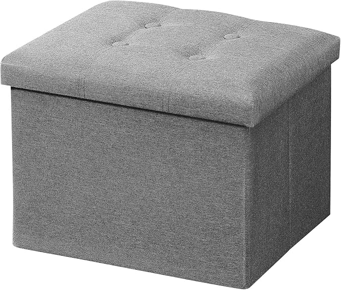 AmasSmile Light Gray Ottoman by AmasSmile