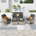 HOOOWOOO 6 Piece Patio Furniture Conversation Sets by DesignforBetterLife
