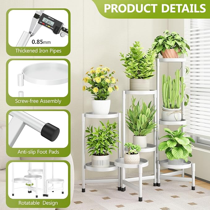 8 Tier Plant Stand Indoor, Tiered Plant Stand Outdoor - Image 5