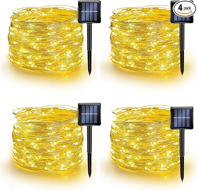 TW SHINE Warm White Solar String Lights Outdoor, Total 160 FT 480 LED Solar by TWSHINE