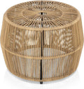 Furniture of America Ysar Boho Rattan Round Coffee Table Outdoor by FurnitureofAmerica