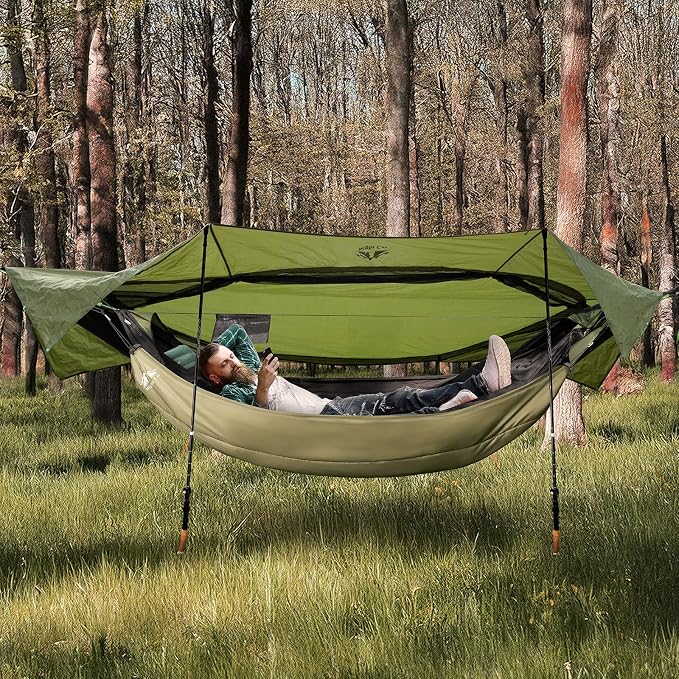 Night Cat Camping Hammock Tent: Lightweight Portable 4 in 1 Hammock - Image 2