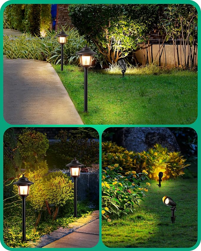 EDISHINE 8 Pack Low Voltage Landscape Lights Kit, 3W 120LM LED Pathway Lights & - Image 7