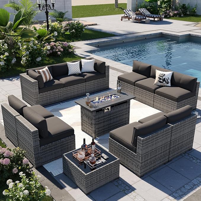 Aoxun Patio Furniture Sets, 12-Piece Outdoor Patio Furniture by Aoxun