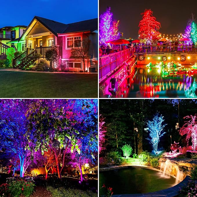 Solar Spot Lights Outdoor Color Changing, Solar RGB Spotlights Waterproof - Image 7