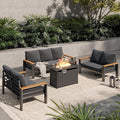 Aoxun Aluminum Outdoor Patio Furniture Set, 7 Seats Outdoor Sectional by Aoxun