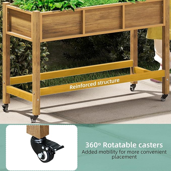 YITAHOME Raised Garden Bed HDPE, Elevated Planter Box - Image 4