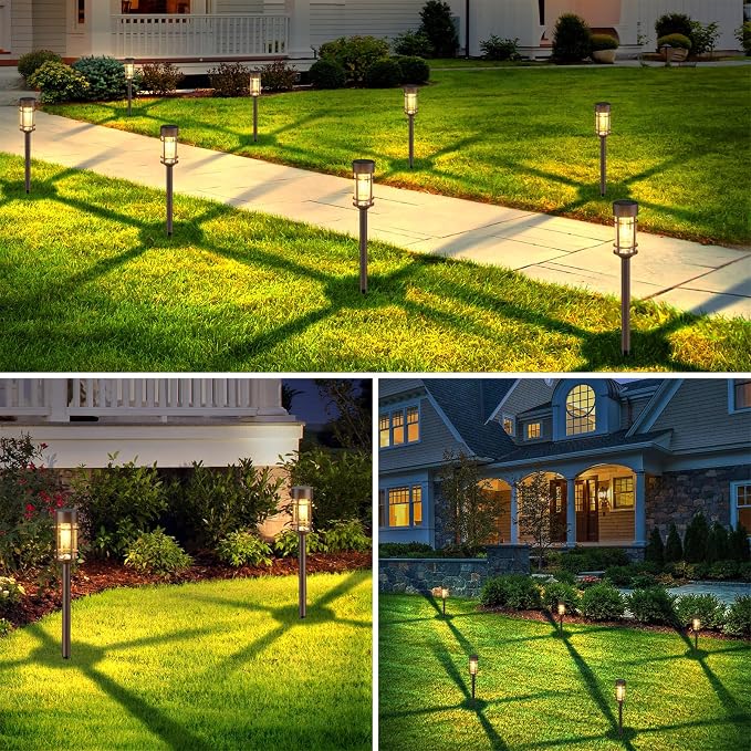 Mancra 8 Pack Solar Outdoor Lights, Bright Up to 10 Hrs Solar Lights Outdoor - Image 7