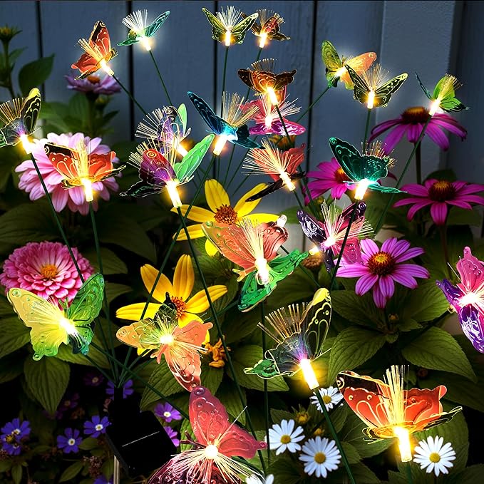 Solar Garden Lights, Swaying Butterfly Lights Outdoor Decorative, Pathway by Suncket