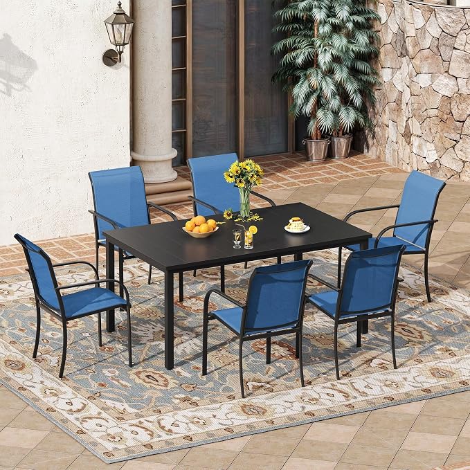 VICLLAX 7 Pieces Patio Outdoor Dining Set by HOME