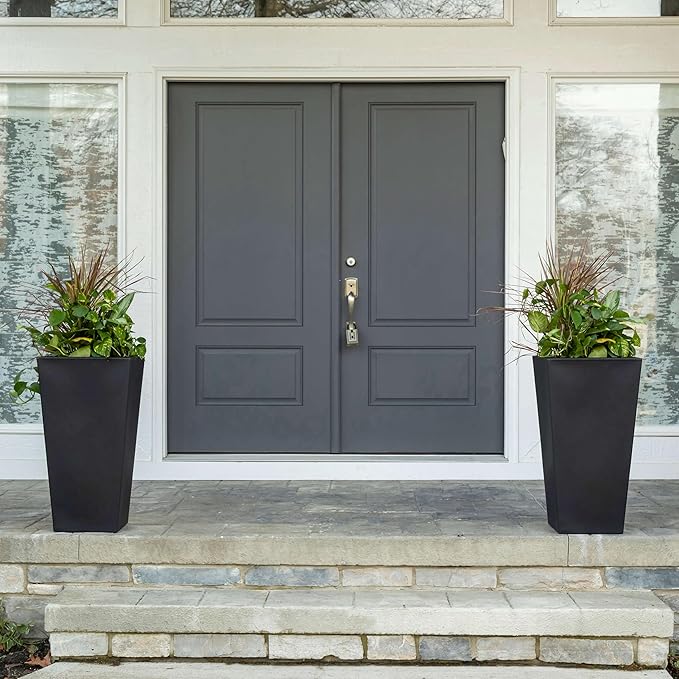 Step2 Tremont Tall Square Tapered Planter, Indoor/Outdoor Plants, Efficient - Image 2