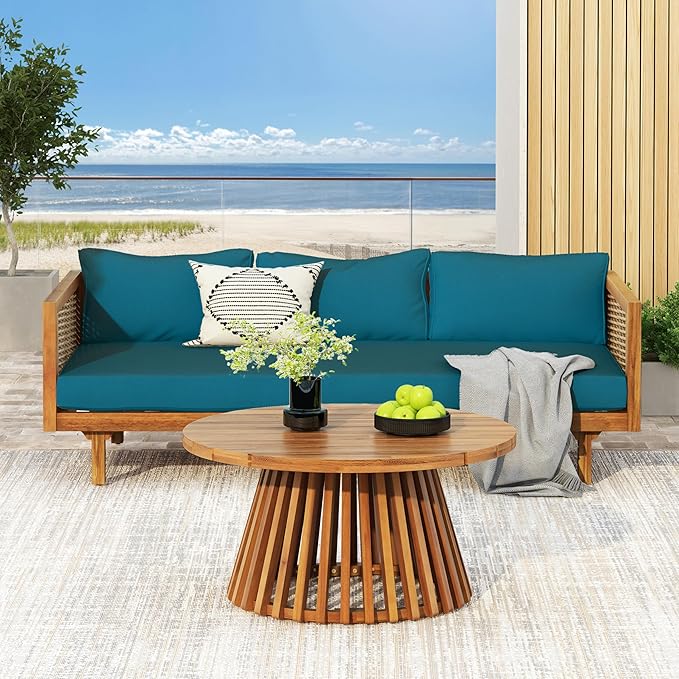 Christopher Knight Home Claremont Patio Sofa and Coffee Table Set, 2 Piece - Image 5
