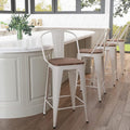 Aklaus Metal Bar Stools Set of 4, 24 inch Barstools Counter Height Bar Stool by AKLAUSHomeFurniture