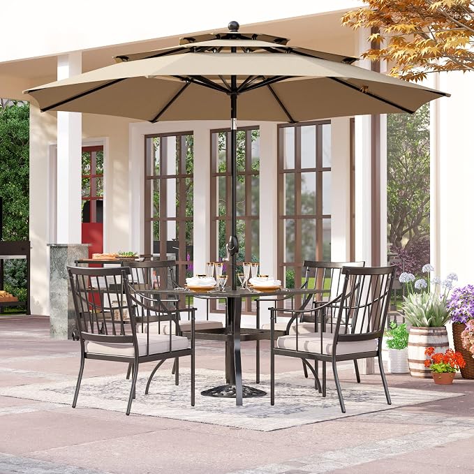 PHI VILLA 5 Piece Outdoor Dining Set - Image 6