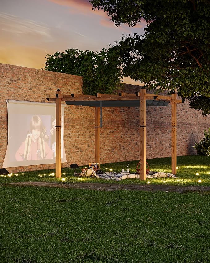 10x10 Ft Aluminum Pergola Outdoor Pergola - Image 7