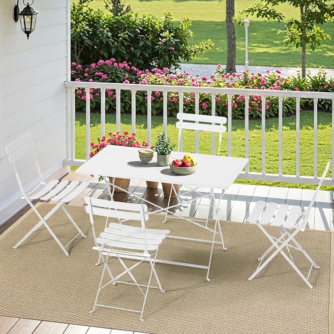 MELLCOM 5-Piece Foldable Patio Dining Set - Image 9