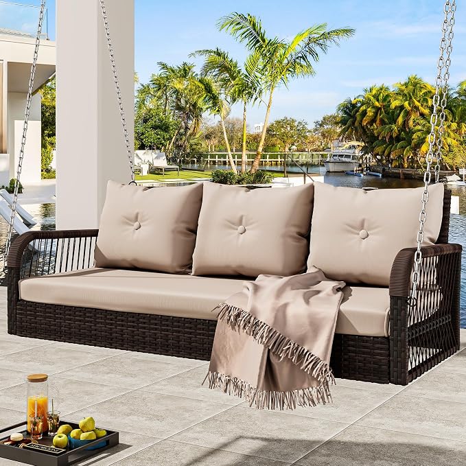 YITAHOME 3-Seats Front Porch Swing by YITAHOME